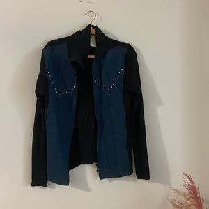 Vintage Faded Glory Jacket. Mostly sweater material and the front is Jean